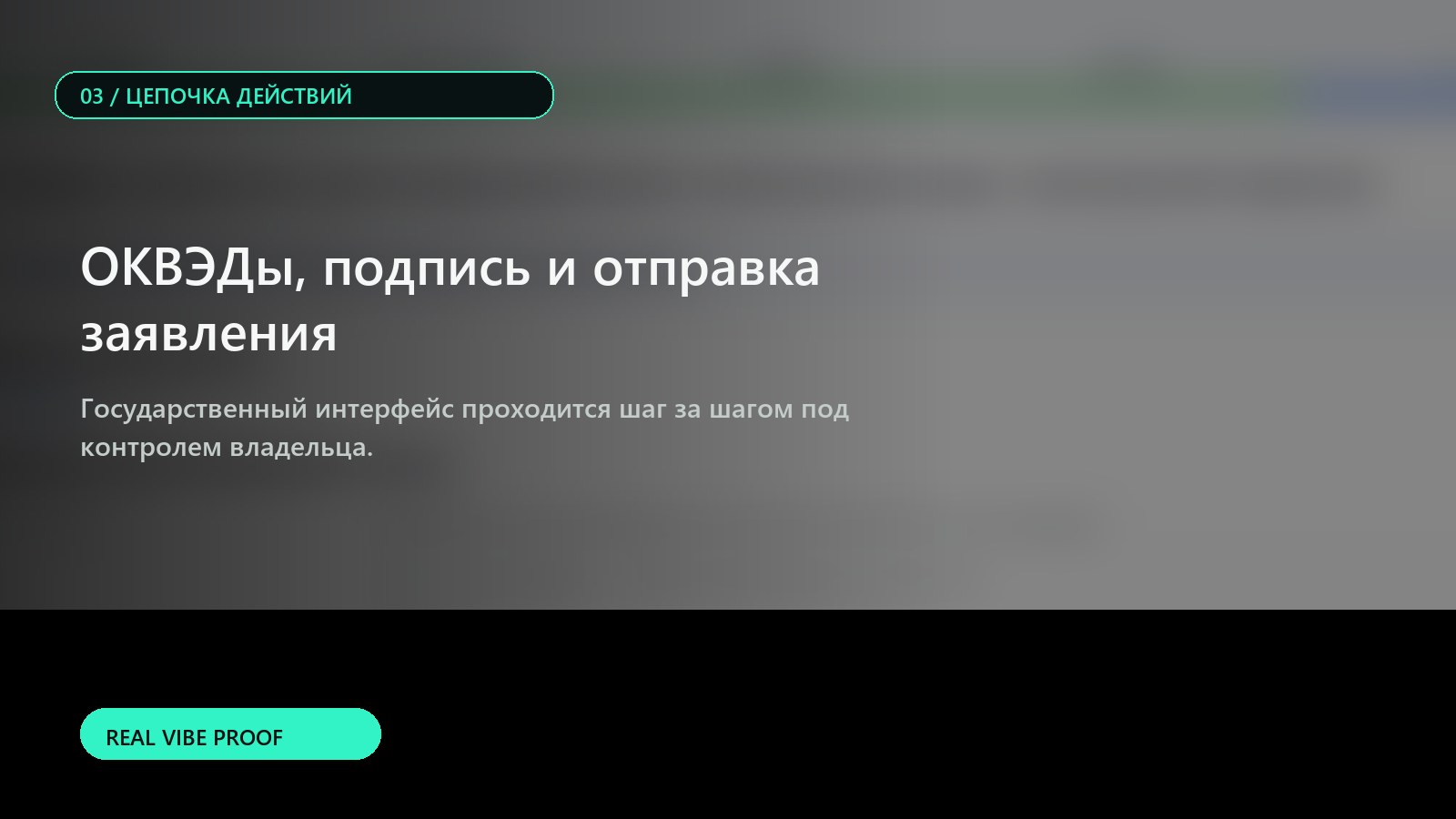 Публичная версия скрина отправки заявления на изменение ОКВЭД